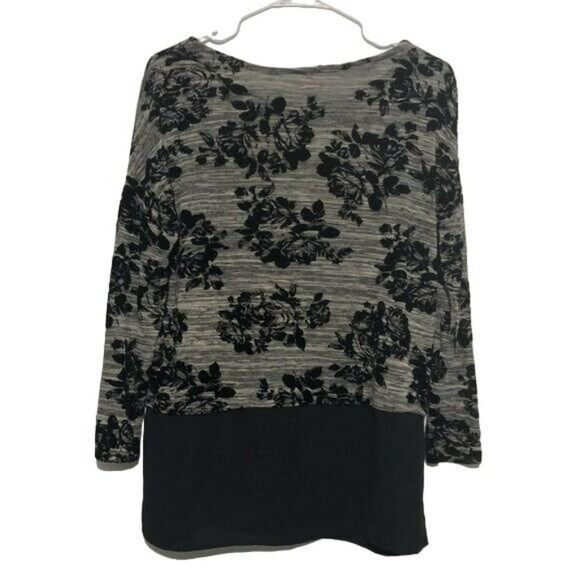 Misia Floral Velvet Embossed Layered Tunic Size S - Picture 2 of 7